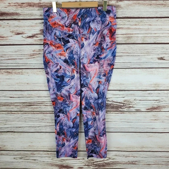 Lululemon Womens Size 10 Base Pace High Rise Crop Leggings Atmospheric Multi - Picture 2 of 12